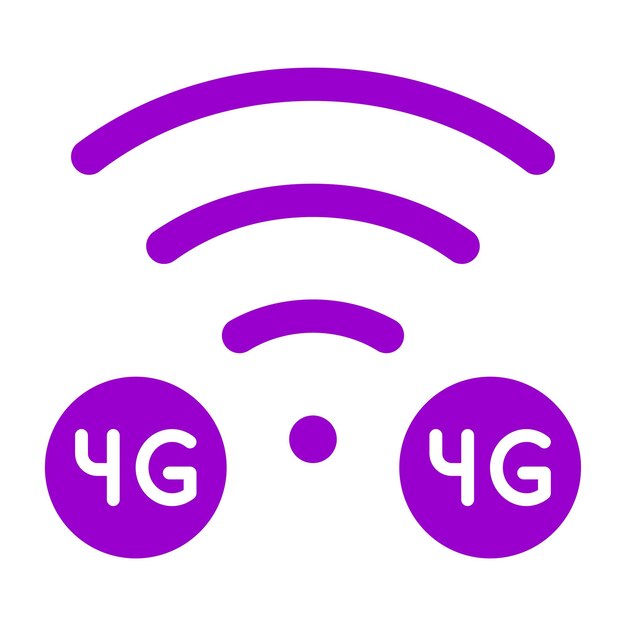 Diseño vectorial de estilo de icono 4G