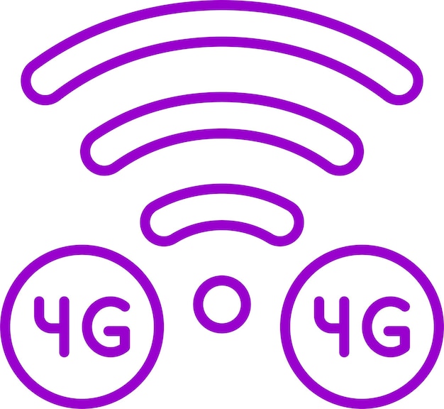 Diseño vectorial de estilo de icono 4G