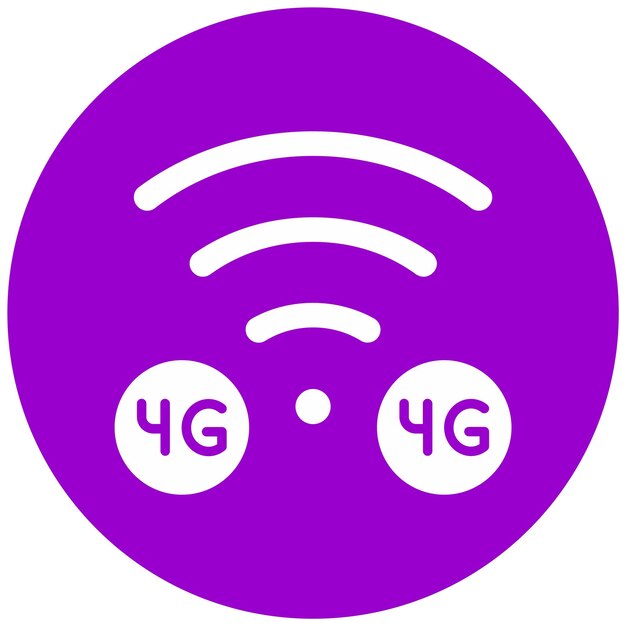 Diseño vectorial de estilo de icono 4G