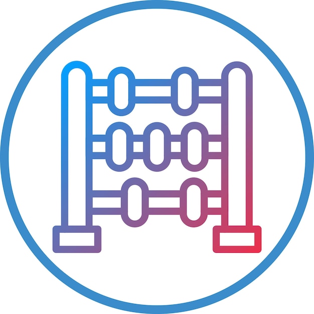 Diseño vectorial Estilo de icono de ábaco