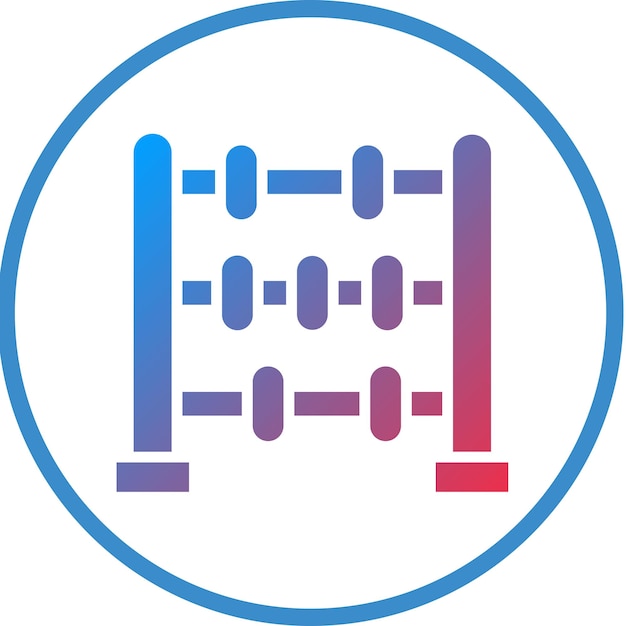 Diseño vectorial Estilo de icono de ábaco