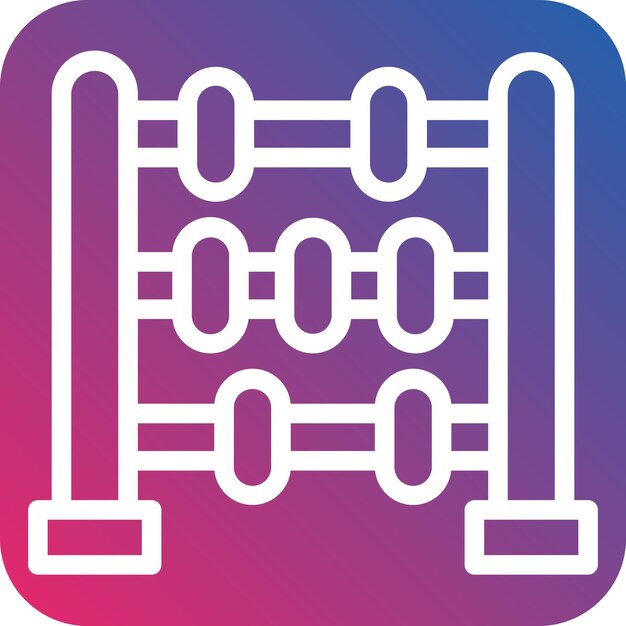 Diseño vectorial Estilo de icono de ábaco