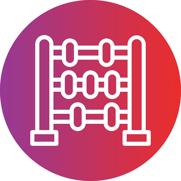 Diseño vectorial Estilo de icono de ábaco