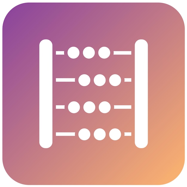Diseño vectorial Estilo de icono de ábaco