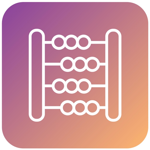 Diseño vectorial Estilo de icono de ábaco