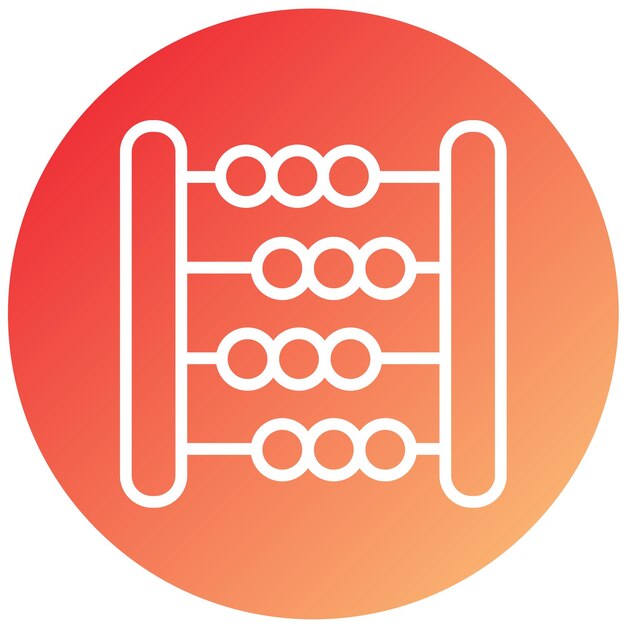 Diseño vectorial Estilo de icono de ábaco