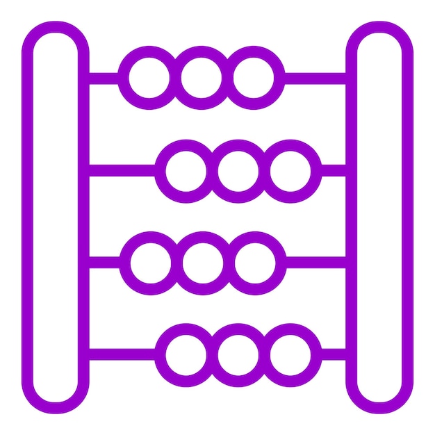Diseño vectorial Estilo de icono de ábaco