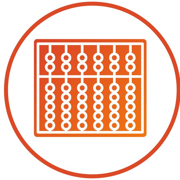 Diseño vectorial Estilo de icono de ábaco