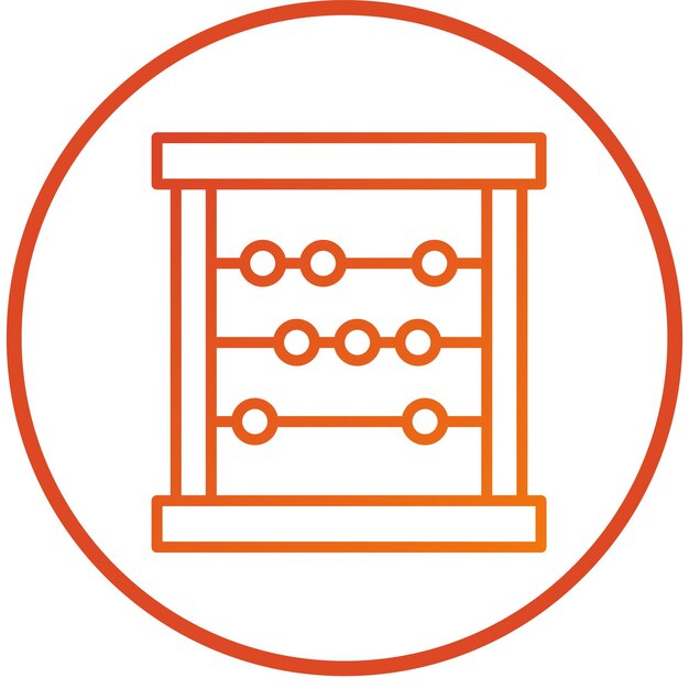 Diseño vectorial Estilo de icono de ábaco