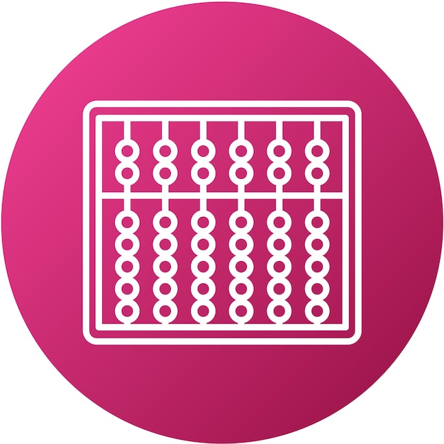 Diseño vectorial Estilo de icono de ábaco