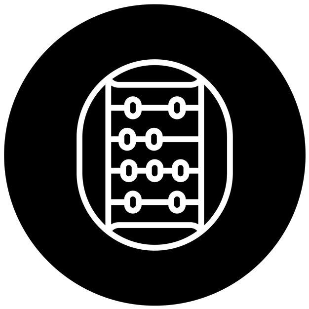 Diseño vectorial Estilo de icono de ábaco