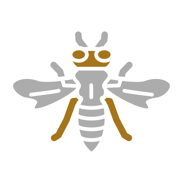 Diseño vectorial Estilo del icono de la abeja