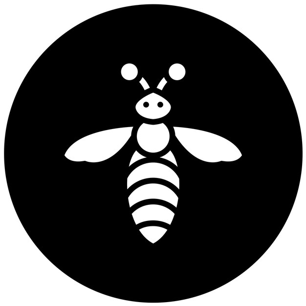 Diseño vectorial Estilo del icono de la abeja
