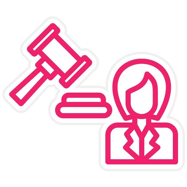 Diseño vectorial estilo de icono de abogado