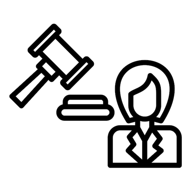 Diseño vectorial estilo de icono de abogado