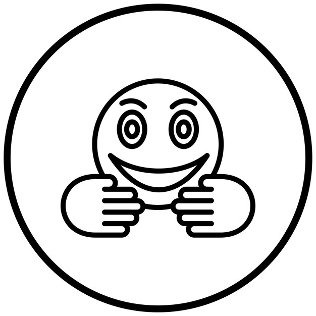Diseño vectorial Estilo del icono de abrazo