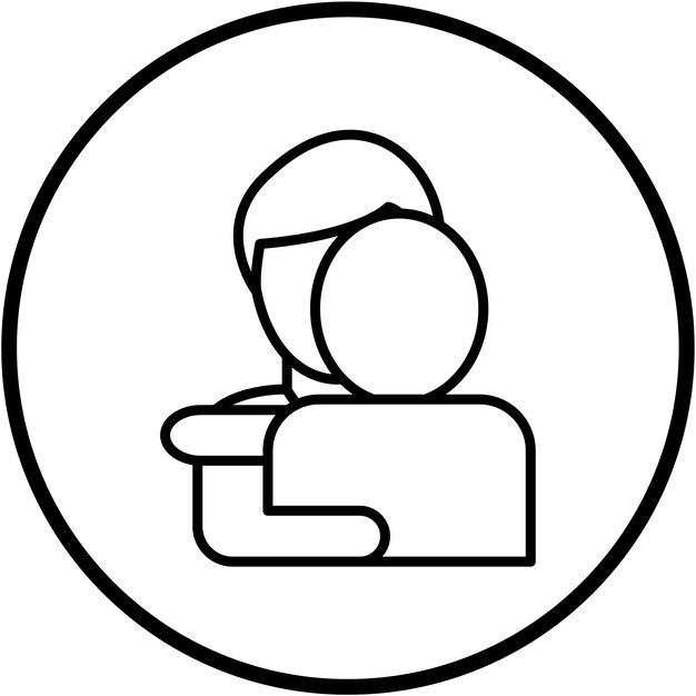 Diseño vectorial Estilo del icono de abrazo