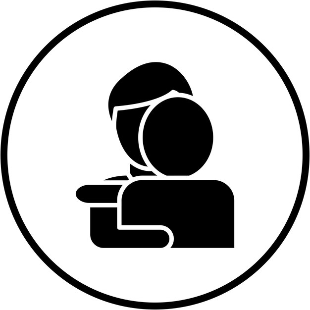 Diseño vectorial Estilo del icono de abrazo