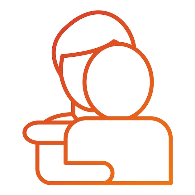 Diseño vectorial Estilo del icono de abrazo