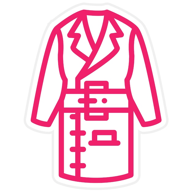 Diseño vectorial estilo de icono de abrigo de detective
