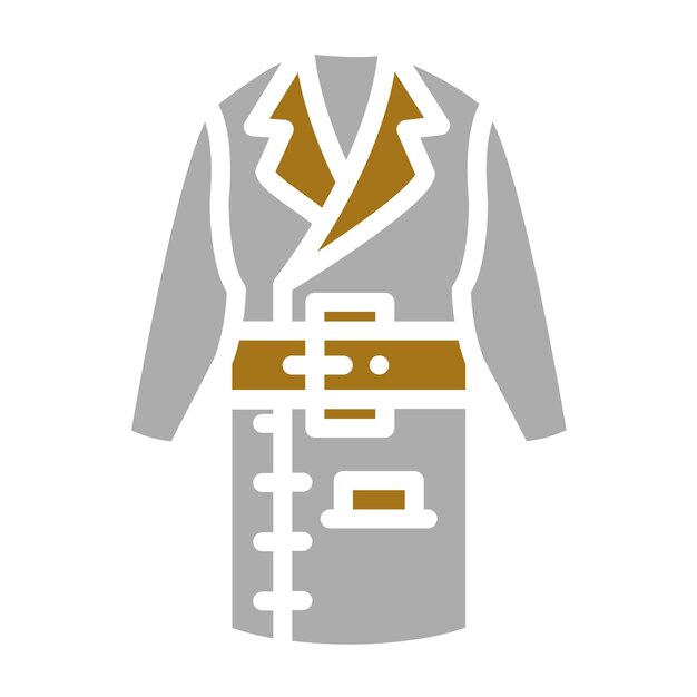 Diseño vectorial estilo de icono de abrigo de detective