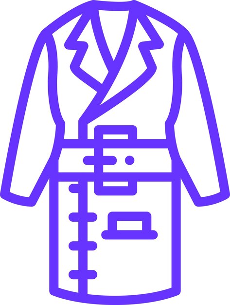 Diseño vectorial estilo de icono de abrigo de detective