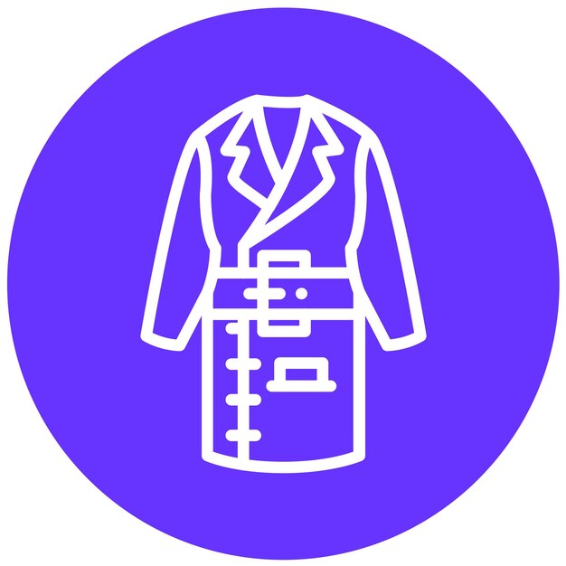 Diseño vectorial estilo de icono de abrigo de detective
