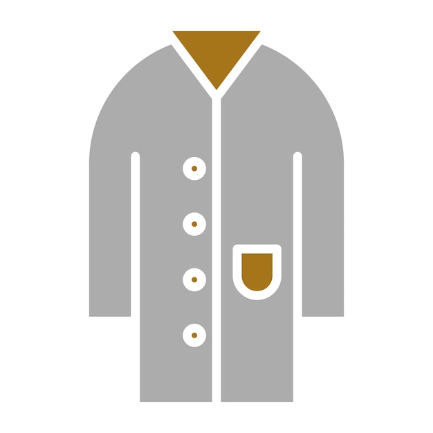 Diseño vectorial Estilo del icono del abrigo del médico