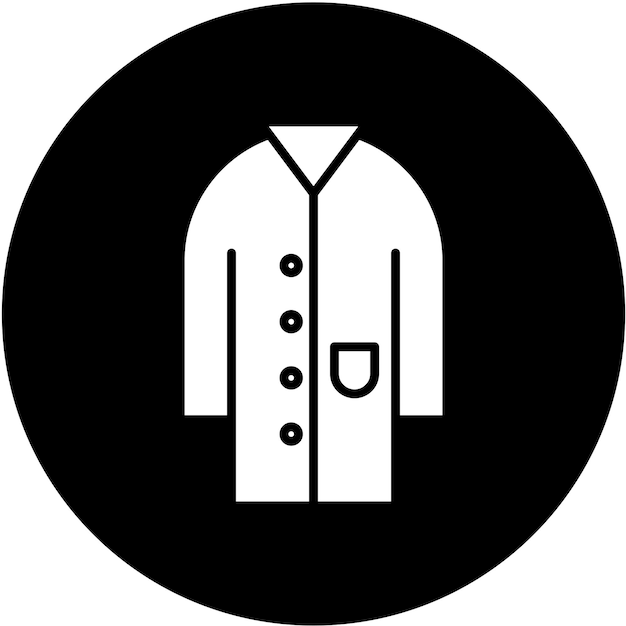 Diseño vectorial Estilo del icono del abrigo del médico