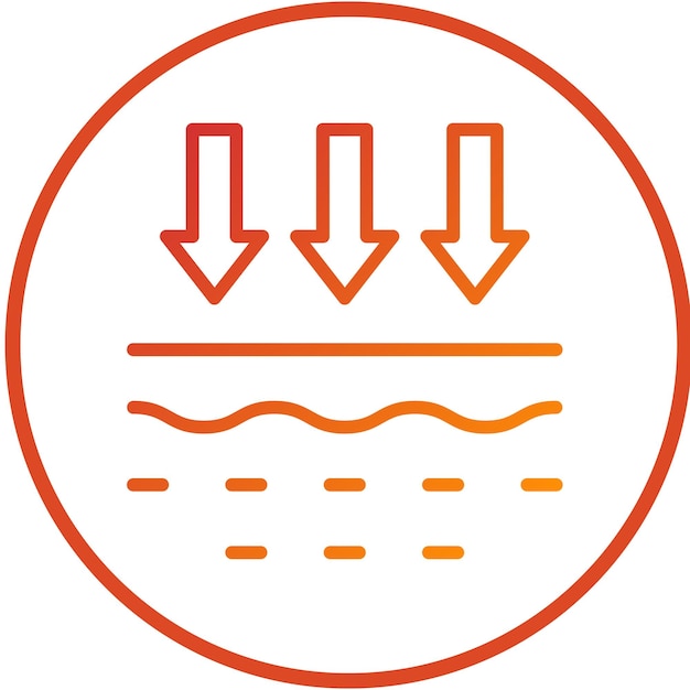 Diseño vectorial Estilo del icono del absorbente UV