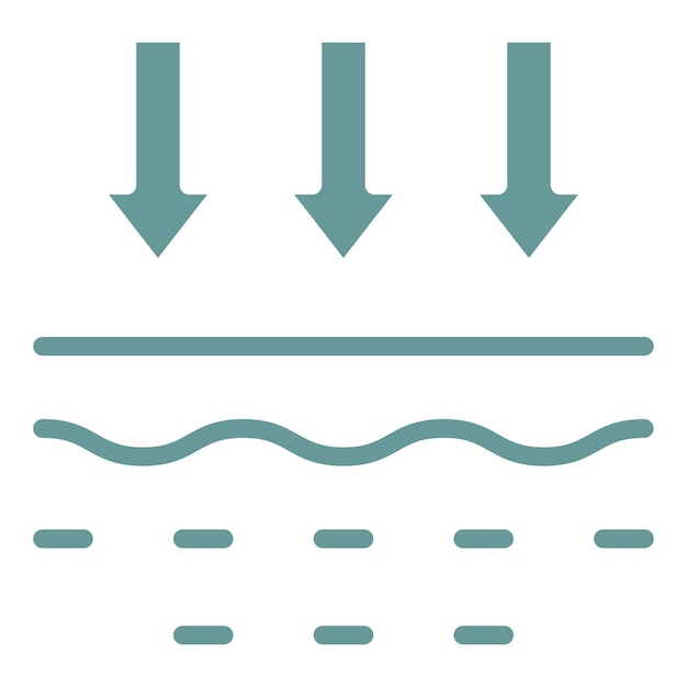 Diseño vectorial Estilo del icono del absorbente UV