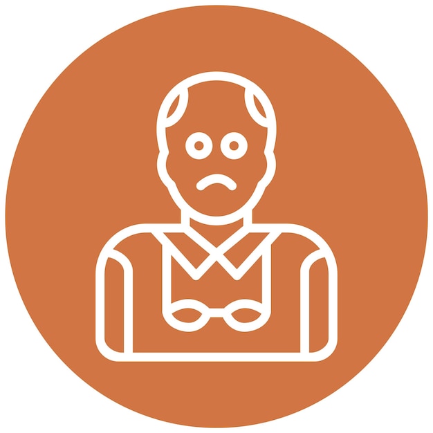 Diseño vectorial Estilo de icono de abuelo