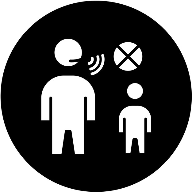 Vector diseño vectorial de estilo de icono de abuso infantil
