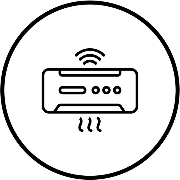 Diseño vectorial Estilo de icono de Ac inteligente