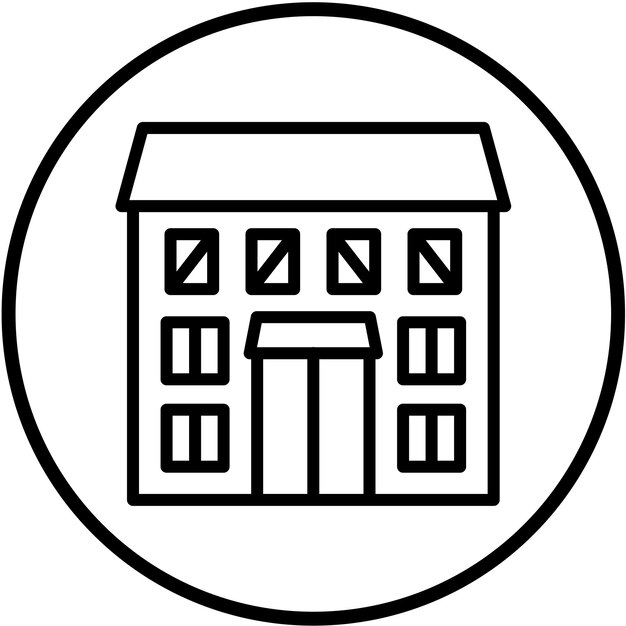Diseño vectorial Estilo del icono de acabado exterior