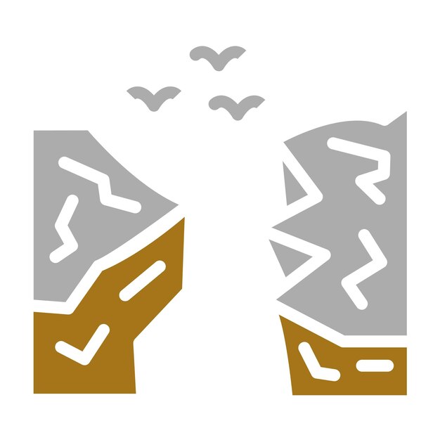 Diseño vectorial de estilo de icono de acantilado