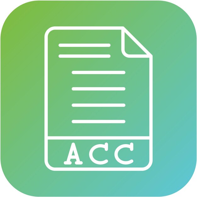 Diseño vectorial Estilo del icono ACC