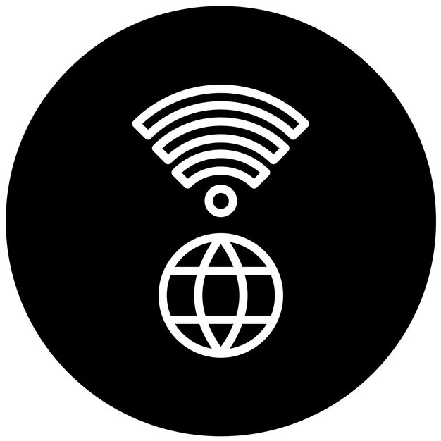 Diseño vectorial de estilo de icono de acceso remoto
