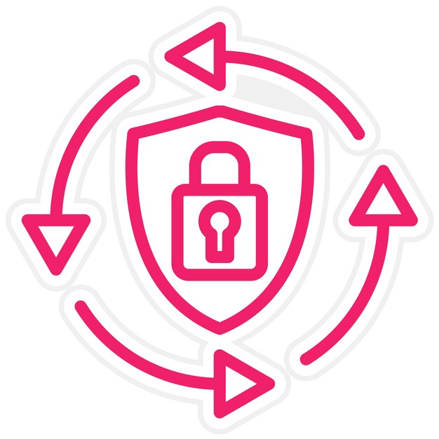Diseño vectorial Estilo del icono de acceso seguro