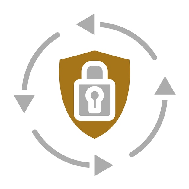 Diseño vectorial Estilo del icono de acceso seguro