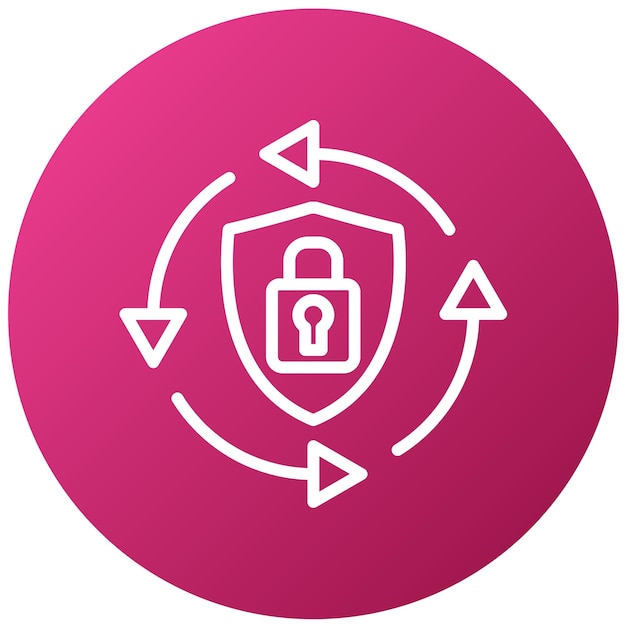 Diseño vectorial Estilo del icono de acceso seguro
