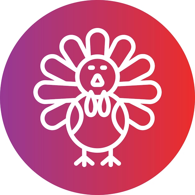 Diseño vectorial del estilo del icono de Acción de Gracias