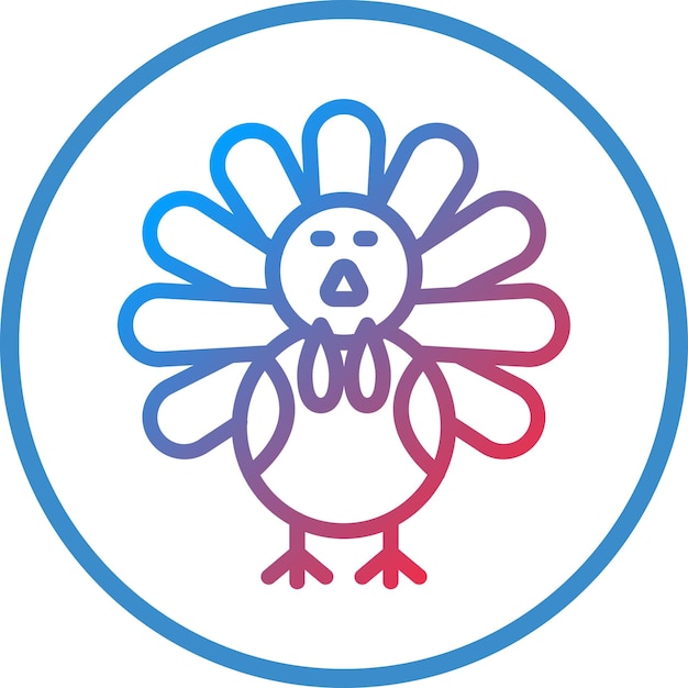 Diseño vectorial del estilo del icono de Acción de Gracias