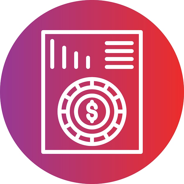 Diseño vectorial Estilo del icono de las acciones Blue Chip