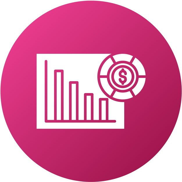 Diseño vectorial Estilo del icono de las acciones Blue Chip