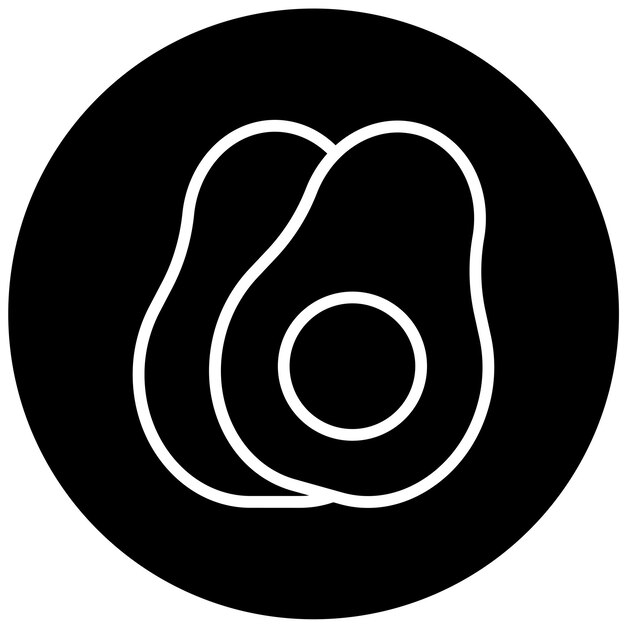 Diseño vectorial Estilo del icono del aceite de aguacate