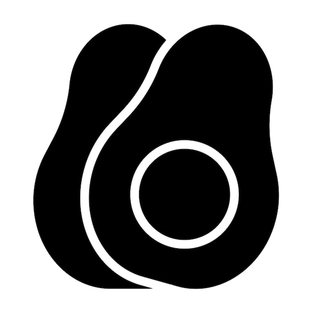Diseño vectorial Estilo del icono del aceite de aguacate