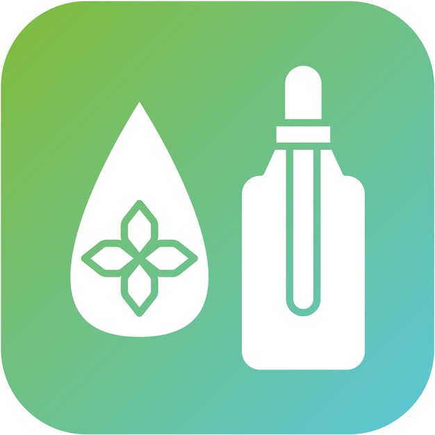 Diseño vectorial Estilo de icono de aceite esencial