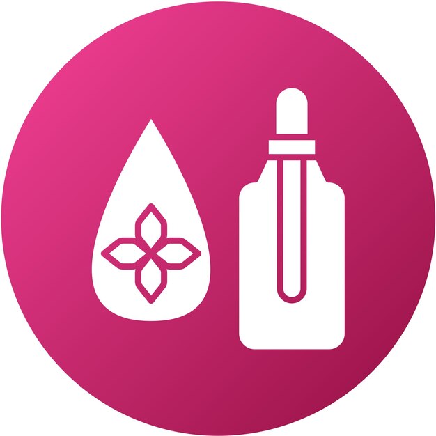 Diseño vectorial Estilo de icono de aceite esencial