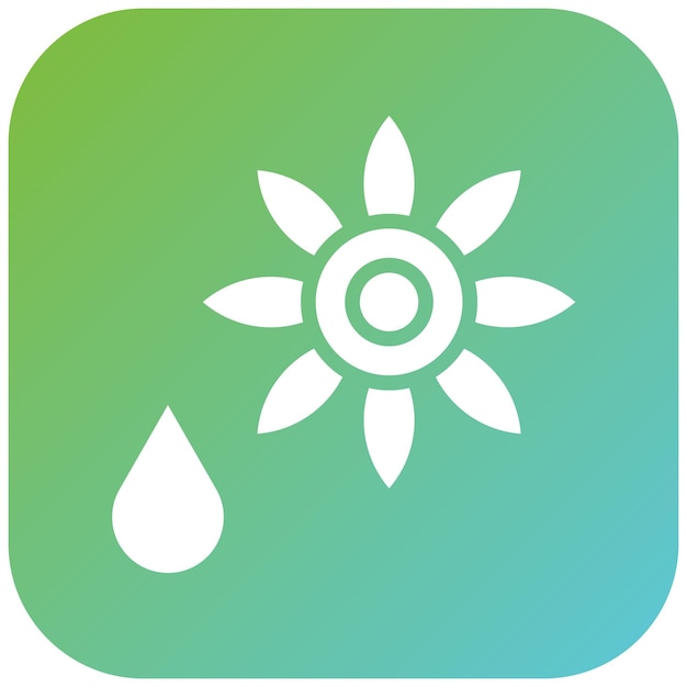 Diseño vectorial de estilo de icono de aceite de girasol